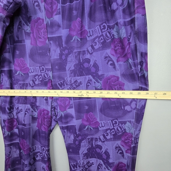 TORRID‎ Betsey Johnson Mesh Flare Pull-On Pants Purple Women Plus Size 5X - Picture 10 of 15